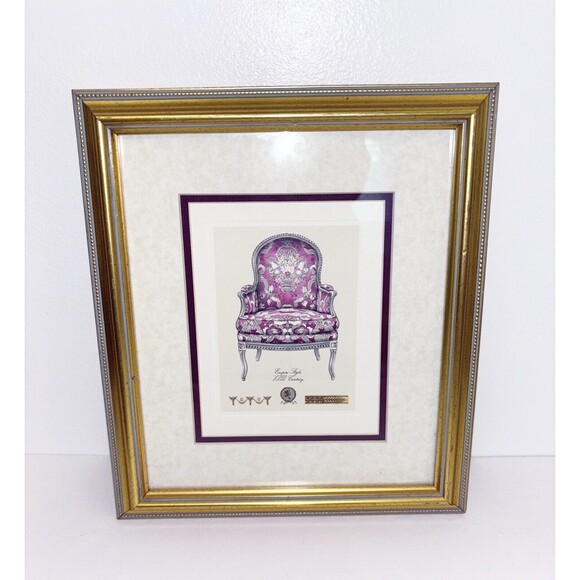 Framed Print of Empire Style 18th Century Chair - Picture 2 of 9